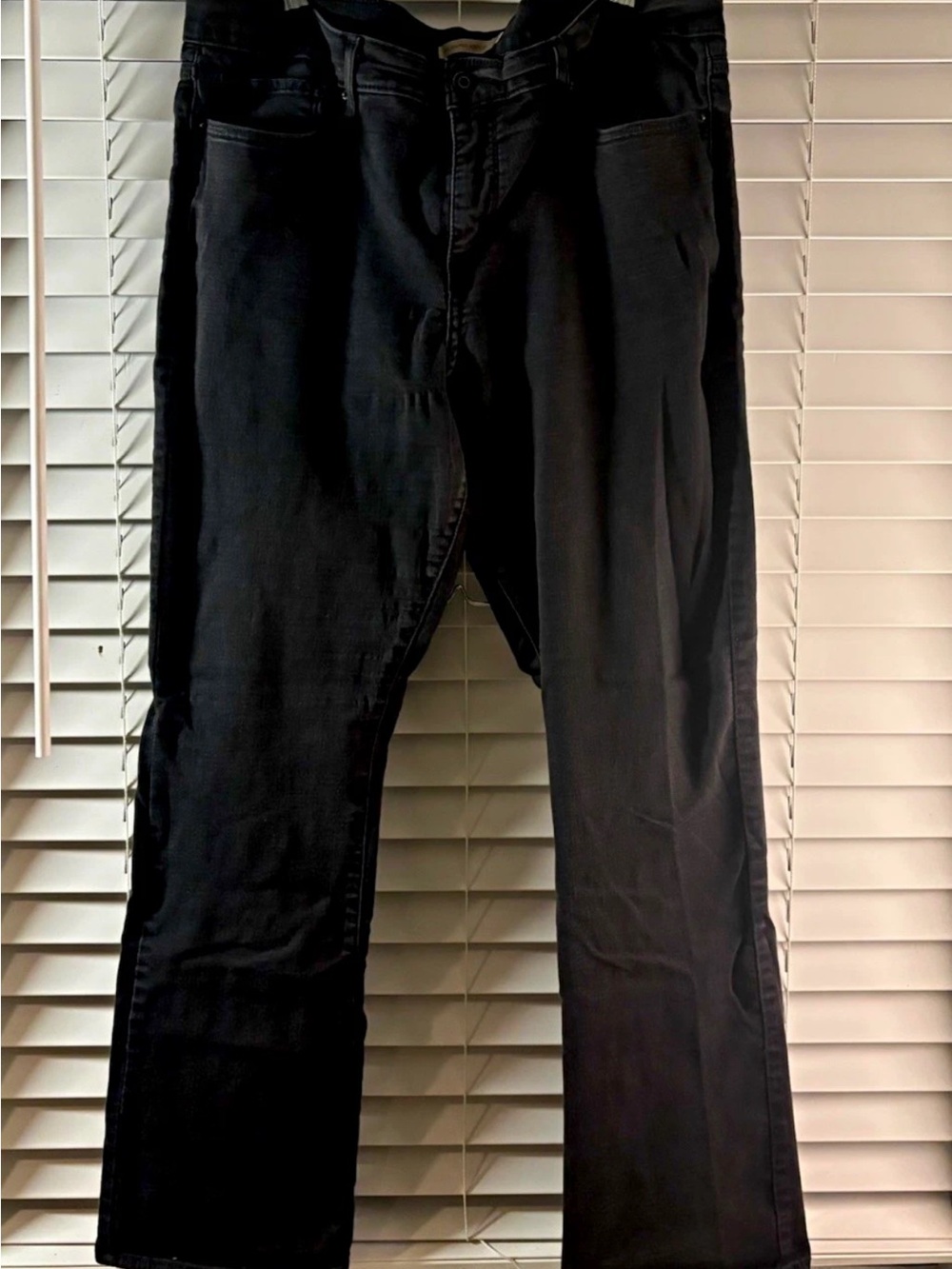 Levi's 315 Shaping Bootcut Jeans Black Denim Size 34